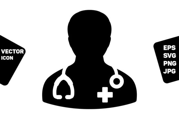 Ask a Doctor Icon Vector Male Person: Essential Assets for Modern Healthcare Design