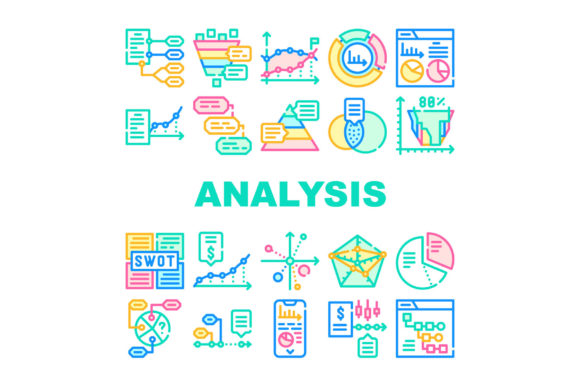 Data Analysis Diagram Collection Icons Guide