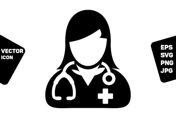 Integrating the Doctor Icon Vector Female Person Profile into Professional Design Workflows
