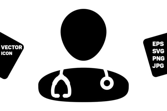 Nurse Icon Vector Male Person Profile: Enhancing Medical Design with Inclusive Visuals