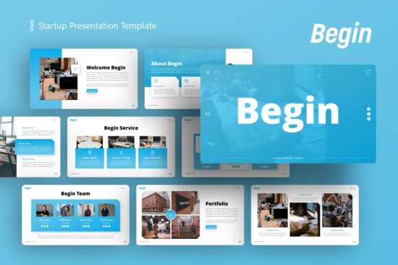 Presentation Template - Begin: Elevating Visual Storytelling for Modern Professionals
