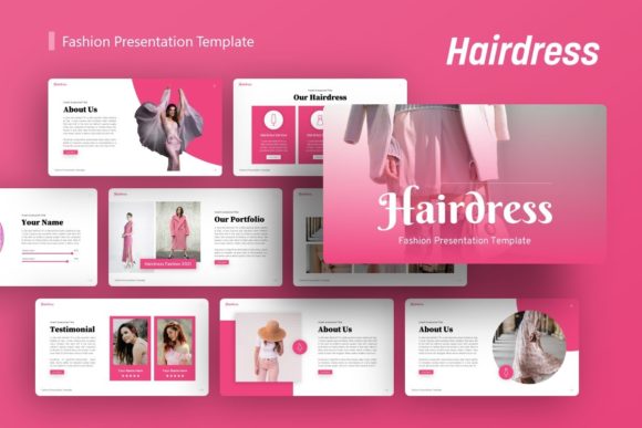 Presentation Template - Hairdress: Elevating Your Salon and Style Portfolio