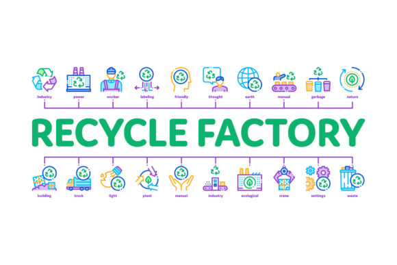 Recycle Factory Ecology Minimal Design Assets