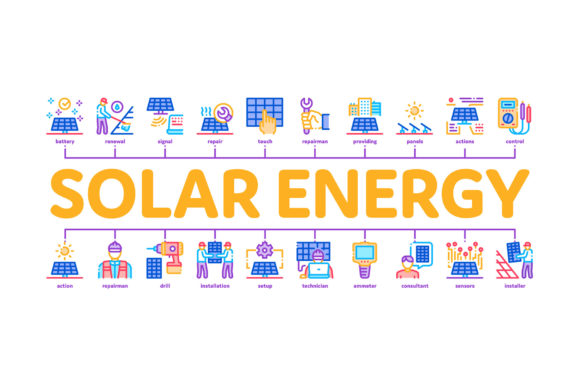 Solar Energy Technicians Minimal Design Assets